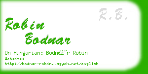 robin bodnar business card